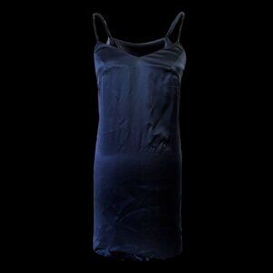 Navy Blue Silk Dress
